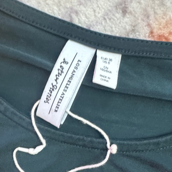 & other stories draped sleeveless midi dress dark green - Picture 6 of 8